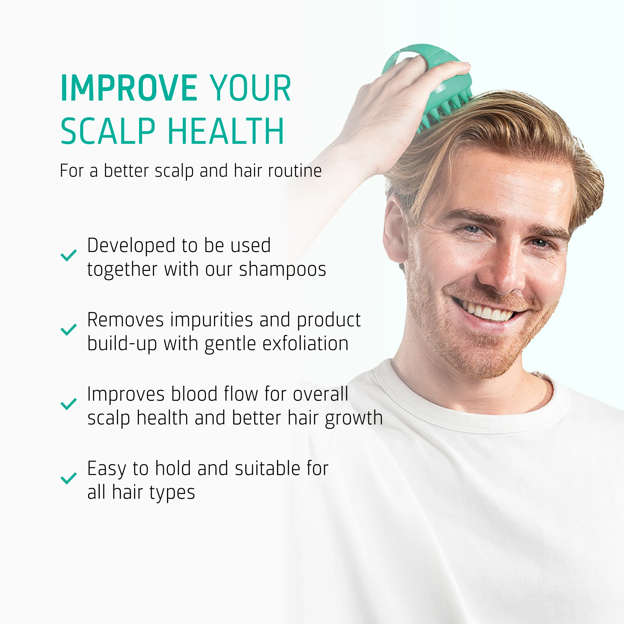 Scalp Massaging Shampoo Brush - Image 4